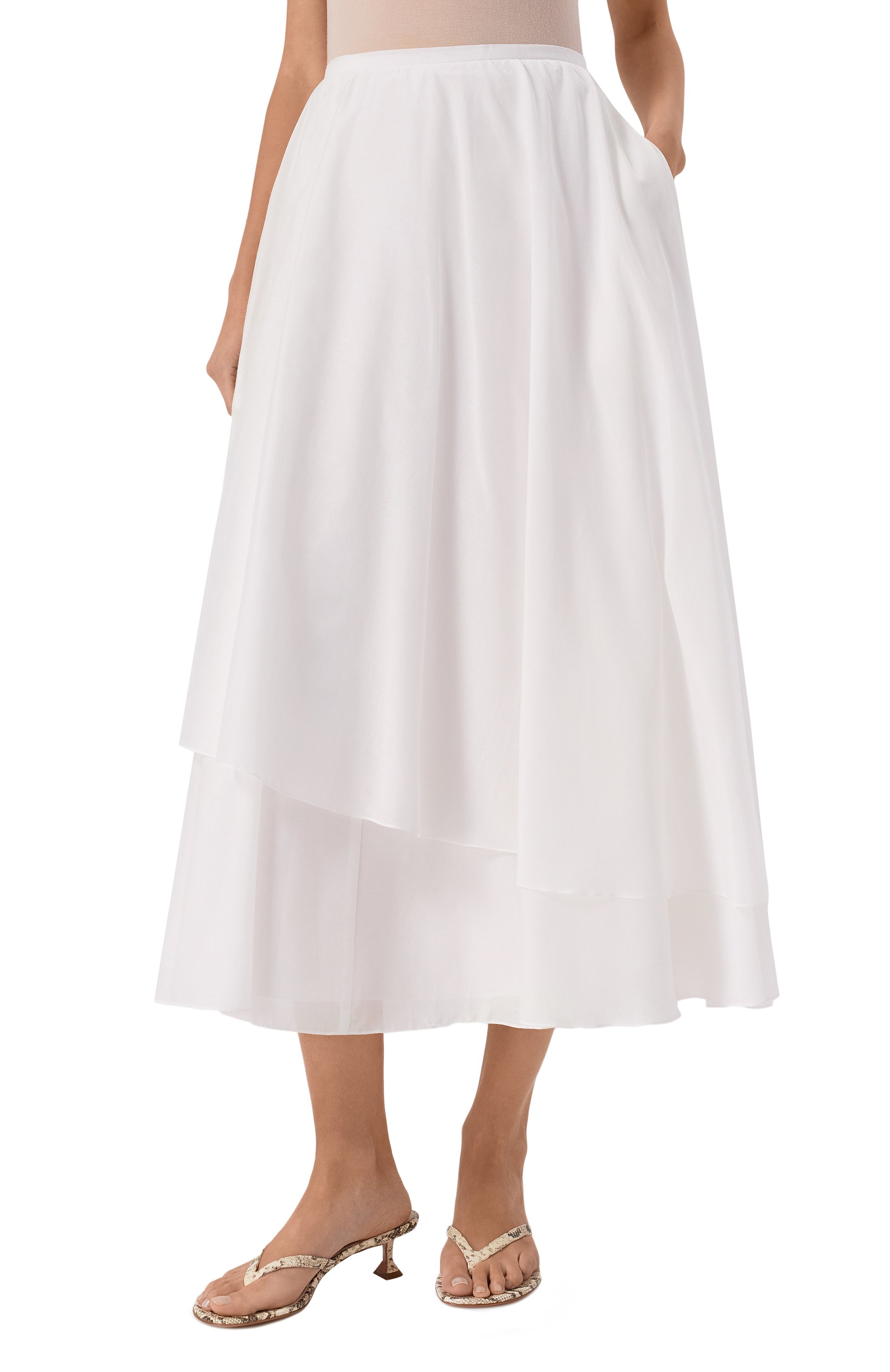 Юбка из хлопка и шелка 12 STOREEZ, арт. 132033, фото 3