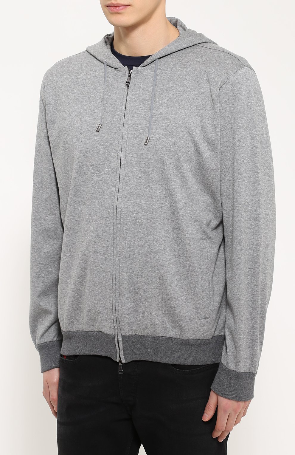 Хлопковая толстовка на молнии с капюшоном BRIONI, арт. UJ3U/P3607, фото 3