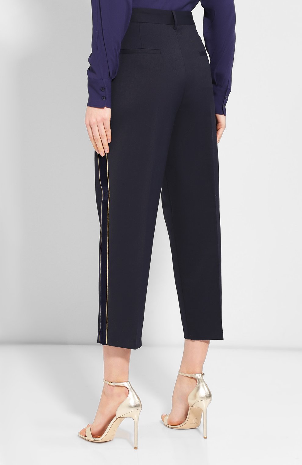 Брюки с лампасами TOMMY HILFIGER темно-синего цвета по цене 13990 руб., арт. WW0WW23767, фото 4 Брюки с лампасами TOMMY HILFIGER, арт. WW0WW23767, фото 4