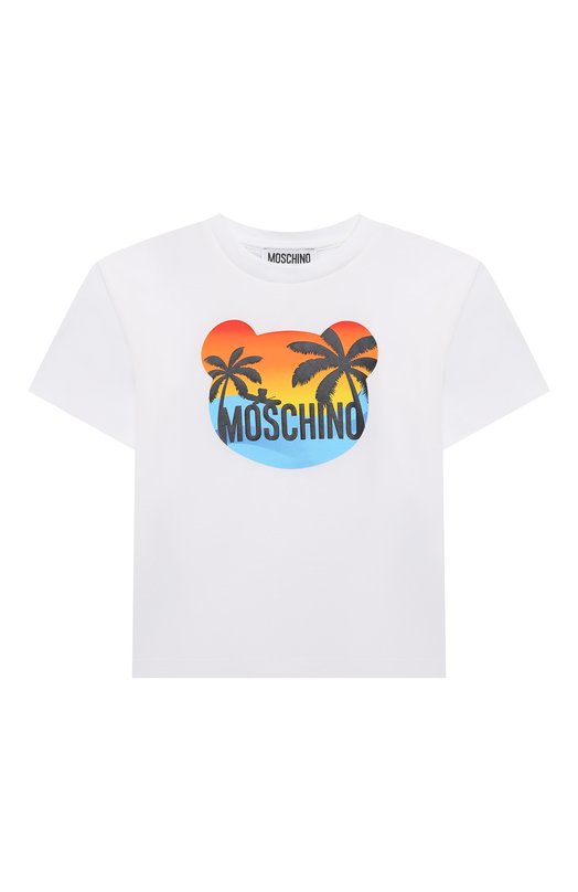 

Хлопковая футболка Moschino, Белый