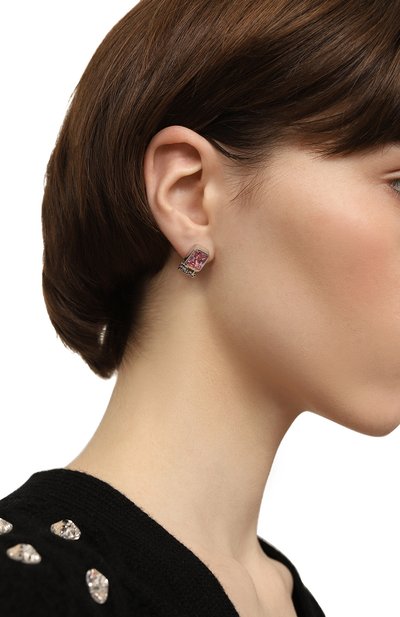 Серьги LEVASHOVAELAGINA розового цвета по цене 15000 руб., арт. fuck you/ea, фото 2 Серьги LEVASHOVAELAGINA, арт. fuck you/ea, фото 2