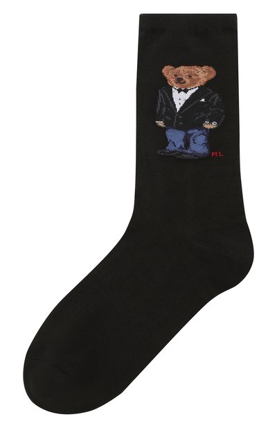 Хлопковые носки с вышитым принтом POLO RALPH LAUREN, арт. 455730855, фото 1