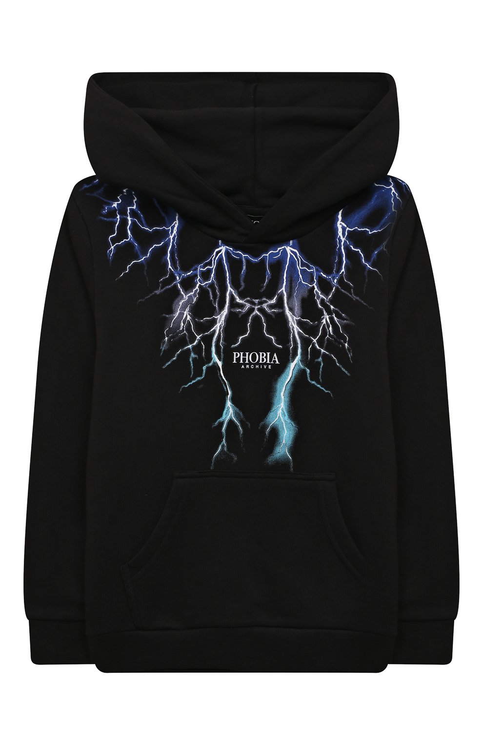Хлопковое худи PHOBIA ARCHIVE черного цвета по цене 11800 руб., арт. PHK00110BLGRLB, фото 1 Хлопковое худи PHOBIA ARCHIVE, арт. PHK00110BLGRLB, фото 1