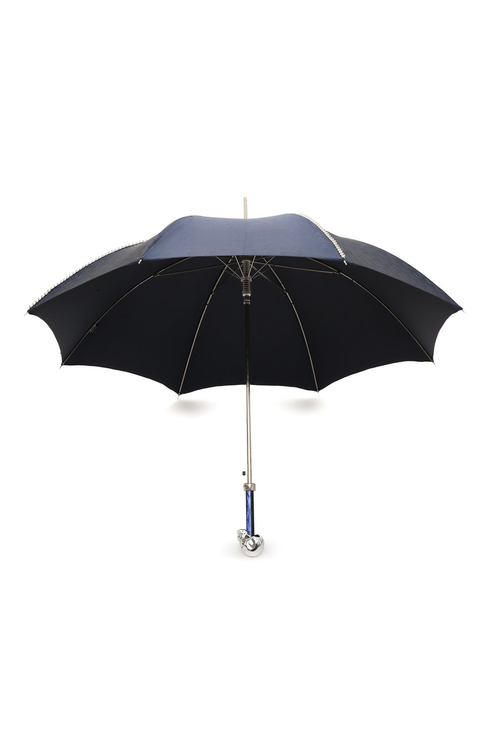 Зонт-трость PASOTTI OMBRELLI темно-синего цвета по цене 38800 руб., арт. 416N/PLAT.BLU+TESCHI/W33, фото 3 Зонт-трость PASOTTI OMBRELLI, арт. 416N/PLAT.BLU+TESCHI/W33, фото 3