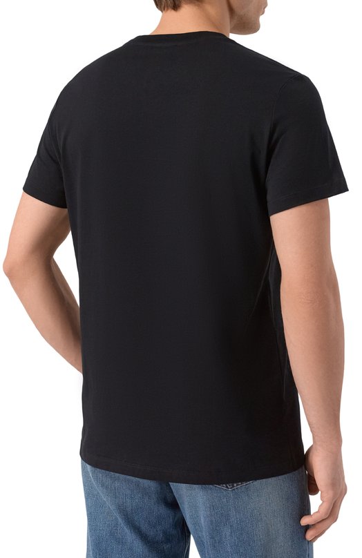 Хлопковая футболка Balmain FH1EF000/GD84 Чёрный  FH1EF000/GD84 Фото 4