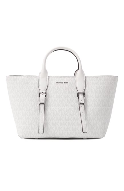 Женская сумка moore small MICHAEL MICHAEL KORS белого цвета, арт. 30R5S90S1V | Фото 1 (Материал сплава: Проставлено; Ремень/цепочка: На ремешке; Драгоценные камни: Проставлено; Размер: small; Материал: Экокожа)