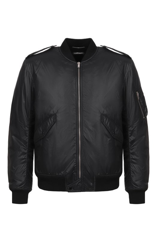 Утепленный бомбер Saint Laurent 780904/Y989L Чёрный 780904/Y989L