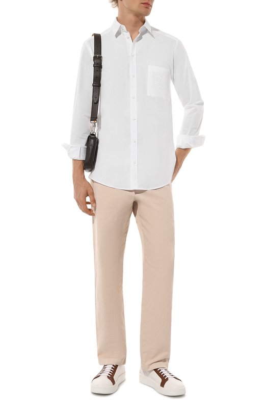 Хлопковая рубашка Dolce & Gabbana G5ML0Z/FU5EW Белый  G5ML0Z/FU5EW Фото 2