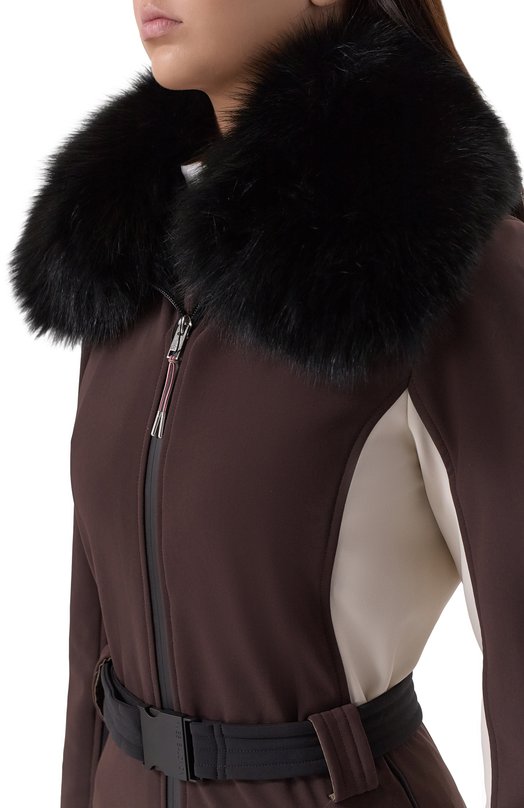 Комбинезон с воротником из песца Yves Salomon KP003XX/K11G Коричневый  KP003XX/K11G Фото 4