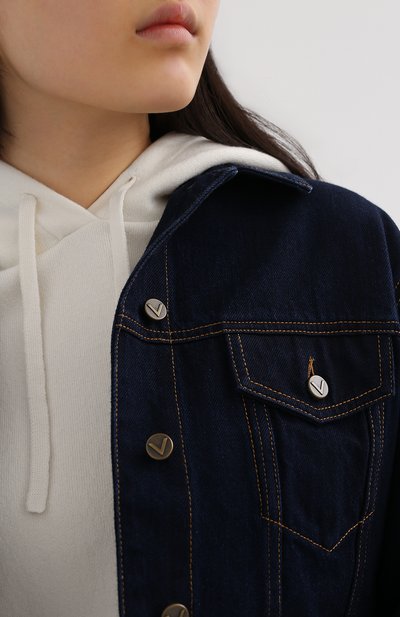 Джинсовая куртка VALENTINO темно-синего цвета по цене 95500 руб., арт. UB3DC01U5K8, фото 5 Джинсовая куртка VALENTINO, арт. UB3DC01U5K8, фото 5