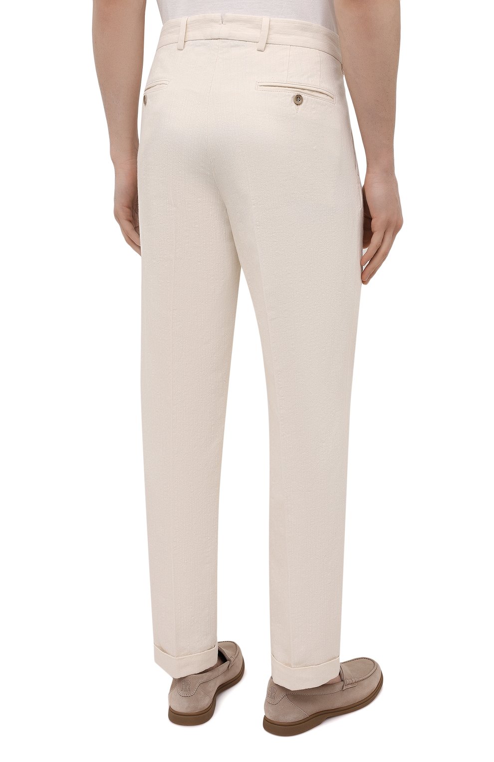 Брюки из хлопка и льна LORO PIANA, арт. FAL6580, фото 4