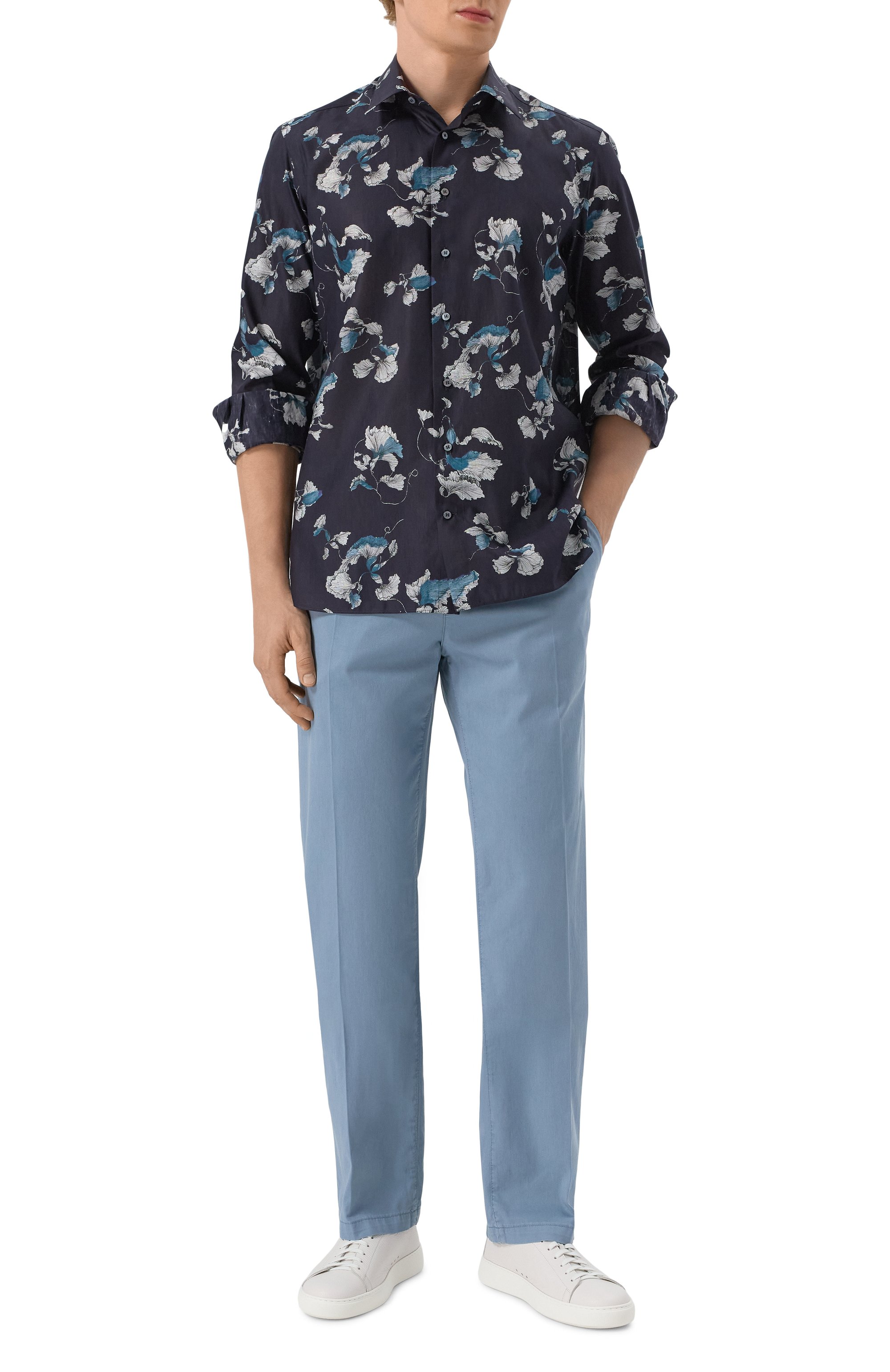 Рубашка изо льна и хлопка ZILLI, арт. SP0I01M085024002F, фото 2