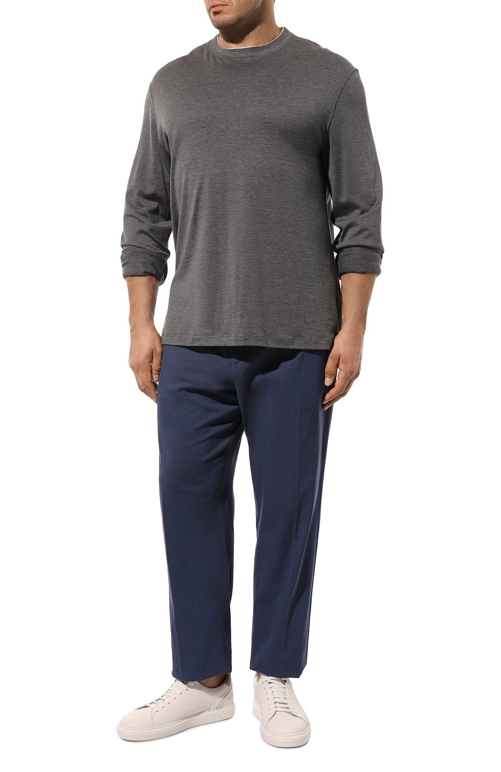 Лонгслив из шелка и хлопка BRUNELLO CUCINELLI, арт. MH8367433W, фото 2