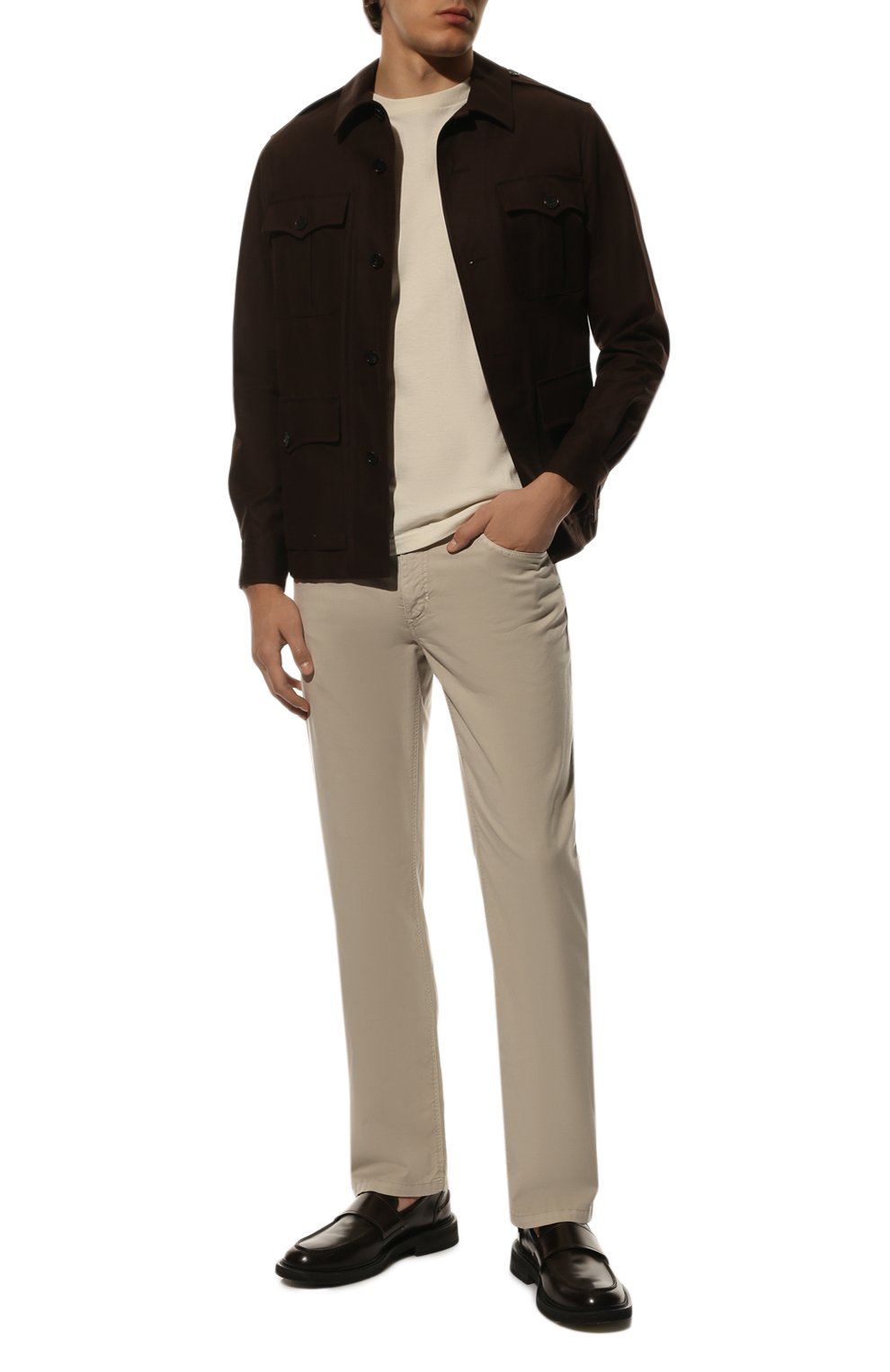 Хлопковые брюки ZILLI, арт. M0X-D0120-C0TE1/R001, фото 2