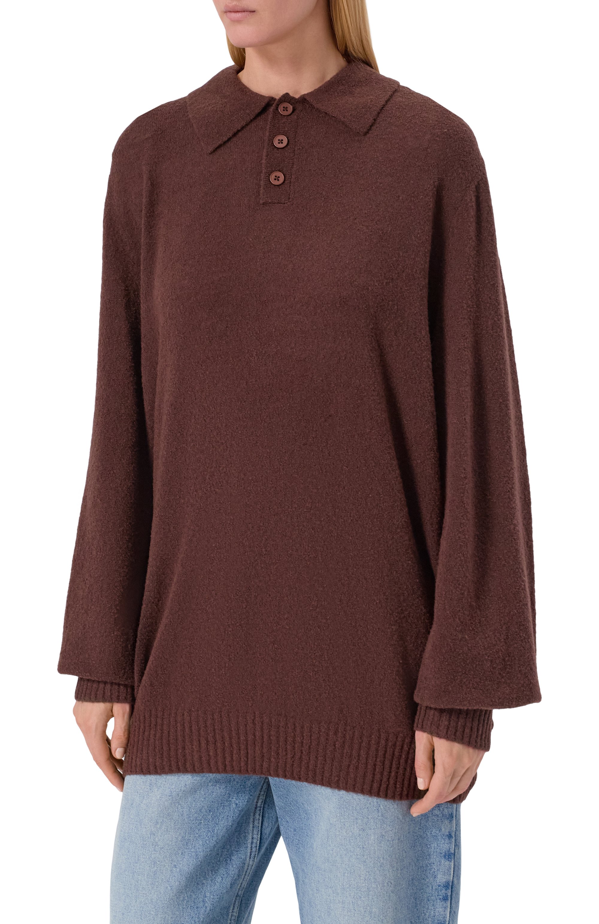 Шерстяное поло AYA MUSE коричневого цвета по цене 53550 руб., арт. AMPF2596, фото 3 Шерстяное поло AYA MUSE, арт. AMPF2596, фото 3