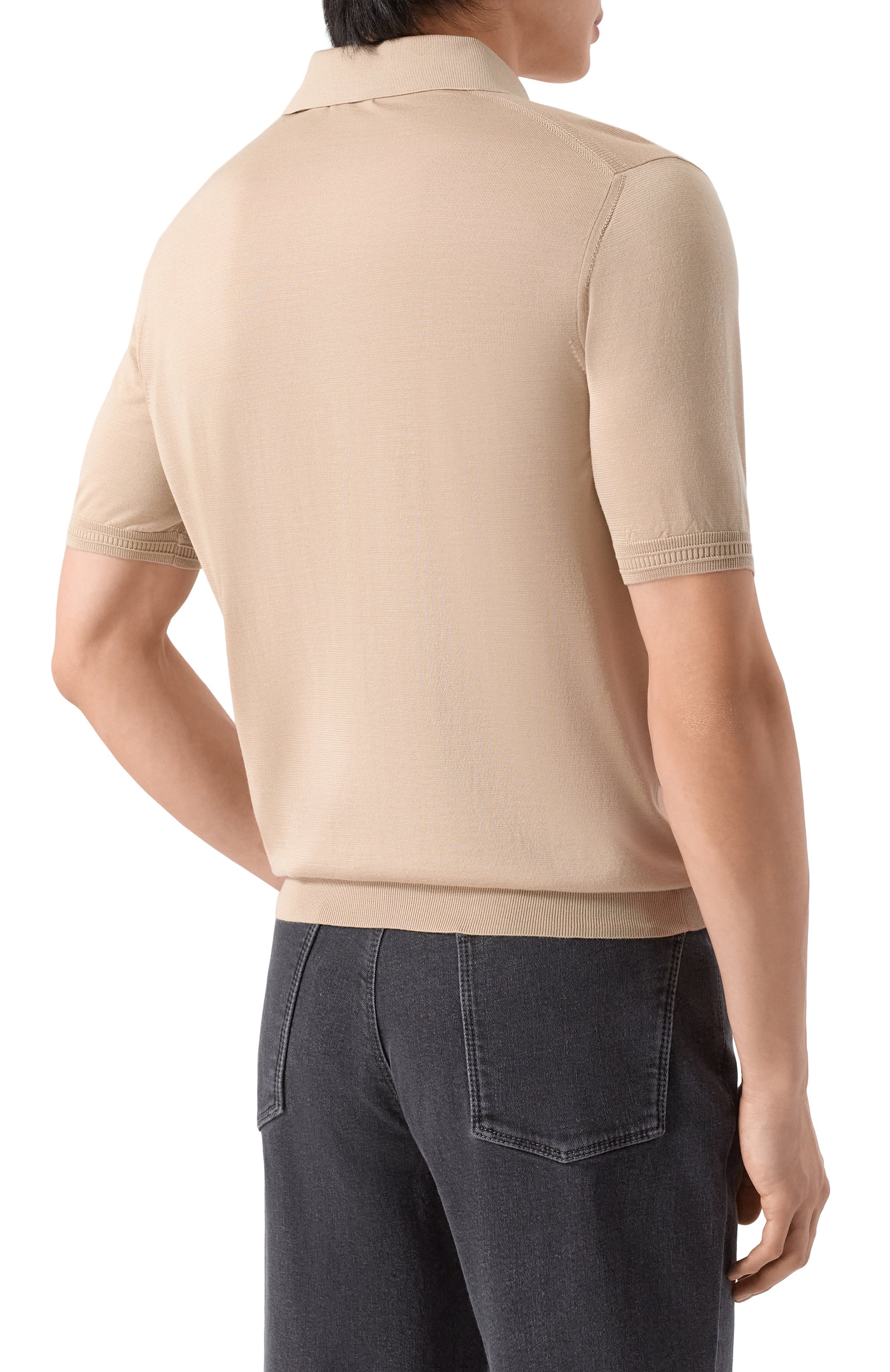 Шелковое поло STEFANO RICCI светло-бежевого цвета по цене 121000 руб., арт. K616215P31/F26101, фото 4 Шелковое поло STEFANO RICCI, арт. K616215P31/F26101, фото 4