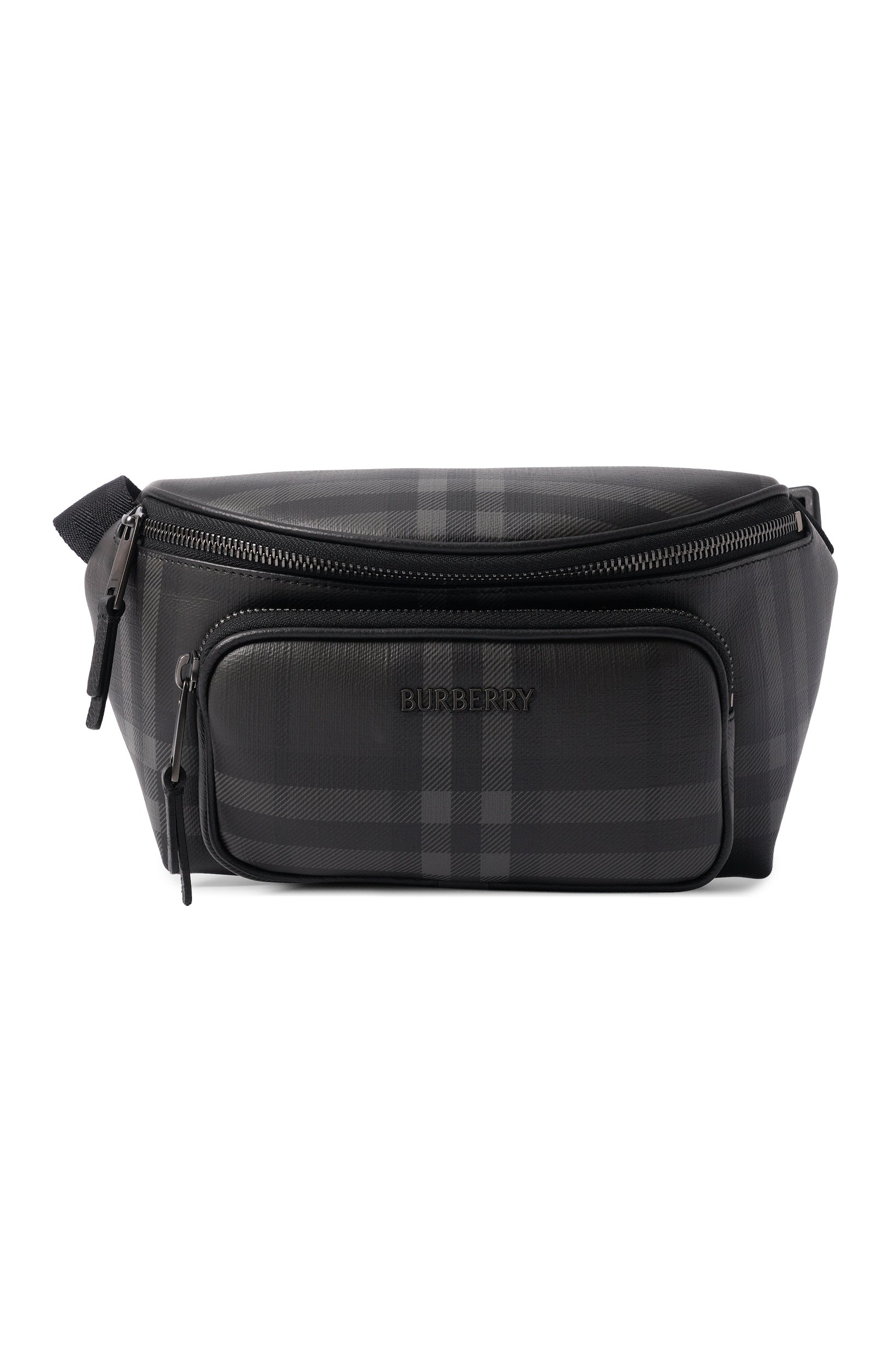 Поясная сумка city BURBERRY темно-серого цвета по цене 122500 руб., арт. 8128050, фото 1 Поясная сумка city BURBERRY, арт. 8128050, фото 1