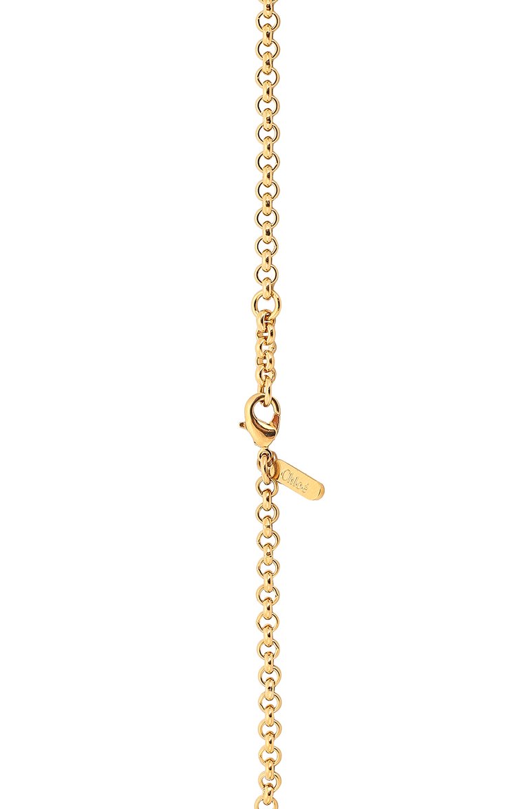 Женская колье emoji CHLOÉ золотого цвета, арт. CHC19AF012CB79DA | Фото 3 (Статус проверки: Проверена категория; Материал: Металл; Нос: Не проставлено; Региональные ограничения белый список (Axapta Mercury): Не проставлено)
