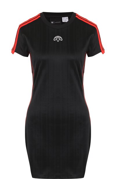 Мини-платье с круглым вырезом и логотипом бренда ADIDAS ORIGINALS BY ALEXANDER WANG черного цвета по цене 19700 руб., арт. DM9687/W, фото 1 Мини-платье с круглым вырезом и логотипом бренда ADIDAS ORIGINALS BY ALEXANDER WANG, арт. DM9687/W, фото 1
