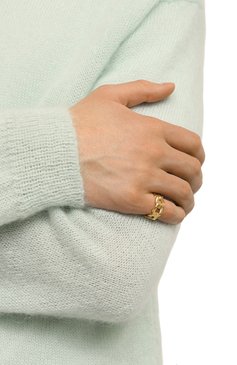 Мужское кольцо MAISON MARGIELA золотого цвета, арт. SI8UQ0004 SV0130/G0LD | Фото 2 (Нос: Не проставлено; Региональные ограничения белый список (Axapta Mercury): Не проставлено; Материал: Серебро)