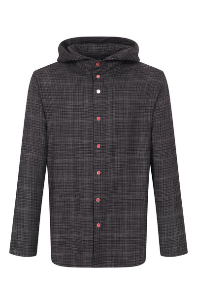 Мужская рубашка из шерсти и шелка KITON, арт. UMCPETEK0617E16