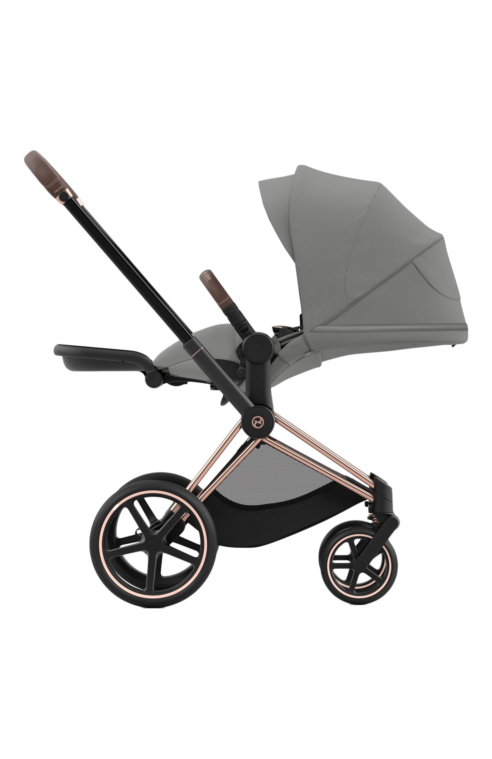 Коляска 2 в 1 priam iv rosegold CYBEX серого цвета по цене 134850 руб., арт. 523001507, фото 4 Коляска 2 в 1 priam iv rosegold CYBEX, арт. 523001507, фото 4