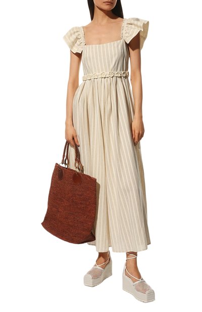 Хлопковое платье VIKA 2.0 бежевого цвета по цене 58750 руб., арт. SS22-13108, фото 2 Хлопковое платье VIKA 2.0, арт. SS22-13108, фото 2