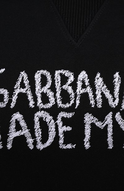 Хлопковое худи DOLCE & GABBANA черного цвета по цене 85100 руб., арт. F9I51Z/G7XHX, фото 5 Хлопковое худи DOLCE & GABBANA, арт. F9I51Z/G7XHX, фото 5
