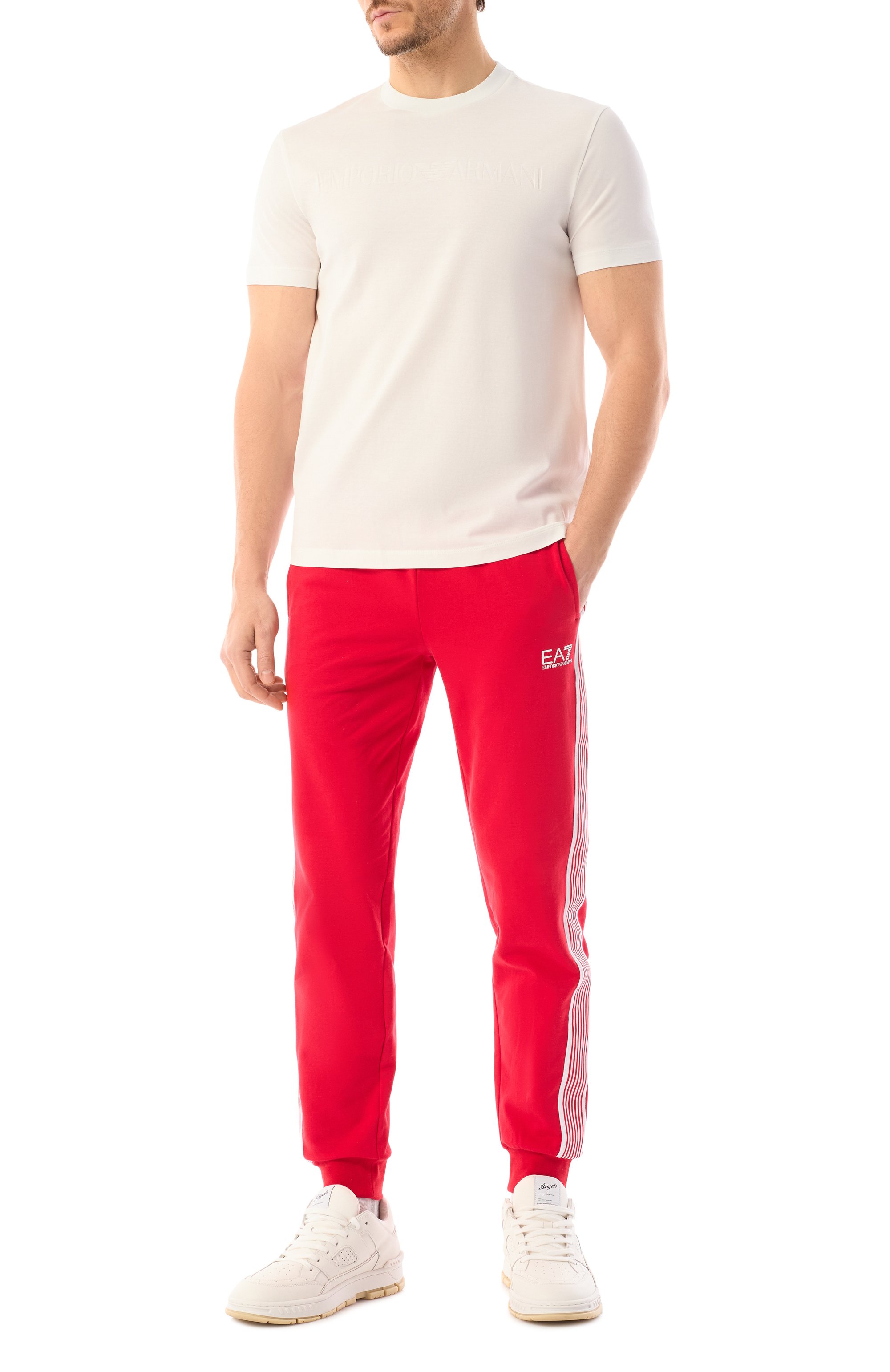 Хлопковые джоггеры EA7, арт. 6DPP69/PJ9FZ, фото 2
