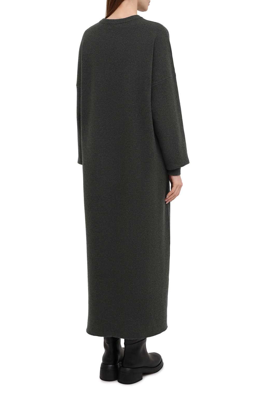 Кашемировое платье EXTREME CASHMERE темно-зеленого цвета по цене 69950 руб., арт. 106/WEIRD, фото 4 Кашемировое платье EXTREME CASHMERE, арт. 106/WEIRD, фото 4