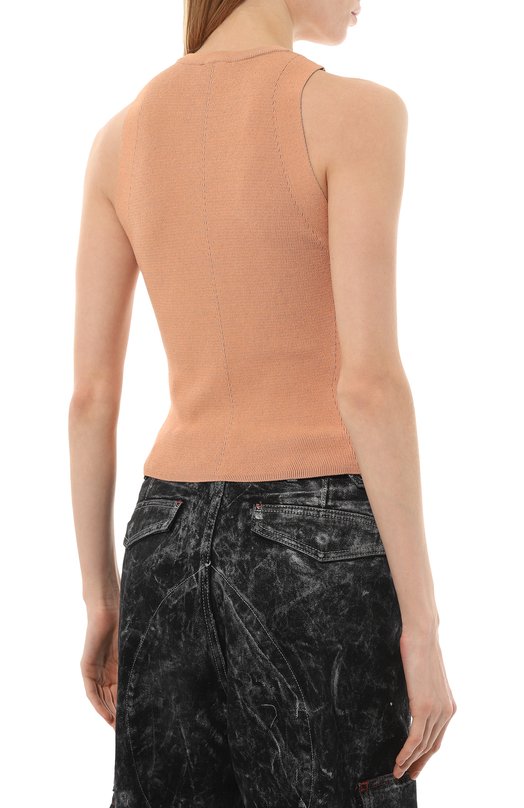 Топ из вискозы Diesel A09621/0DLAX Бежевый  A09621/0DLAX Фото 4