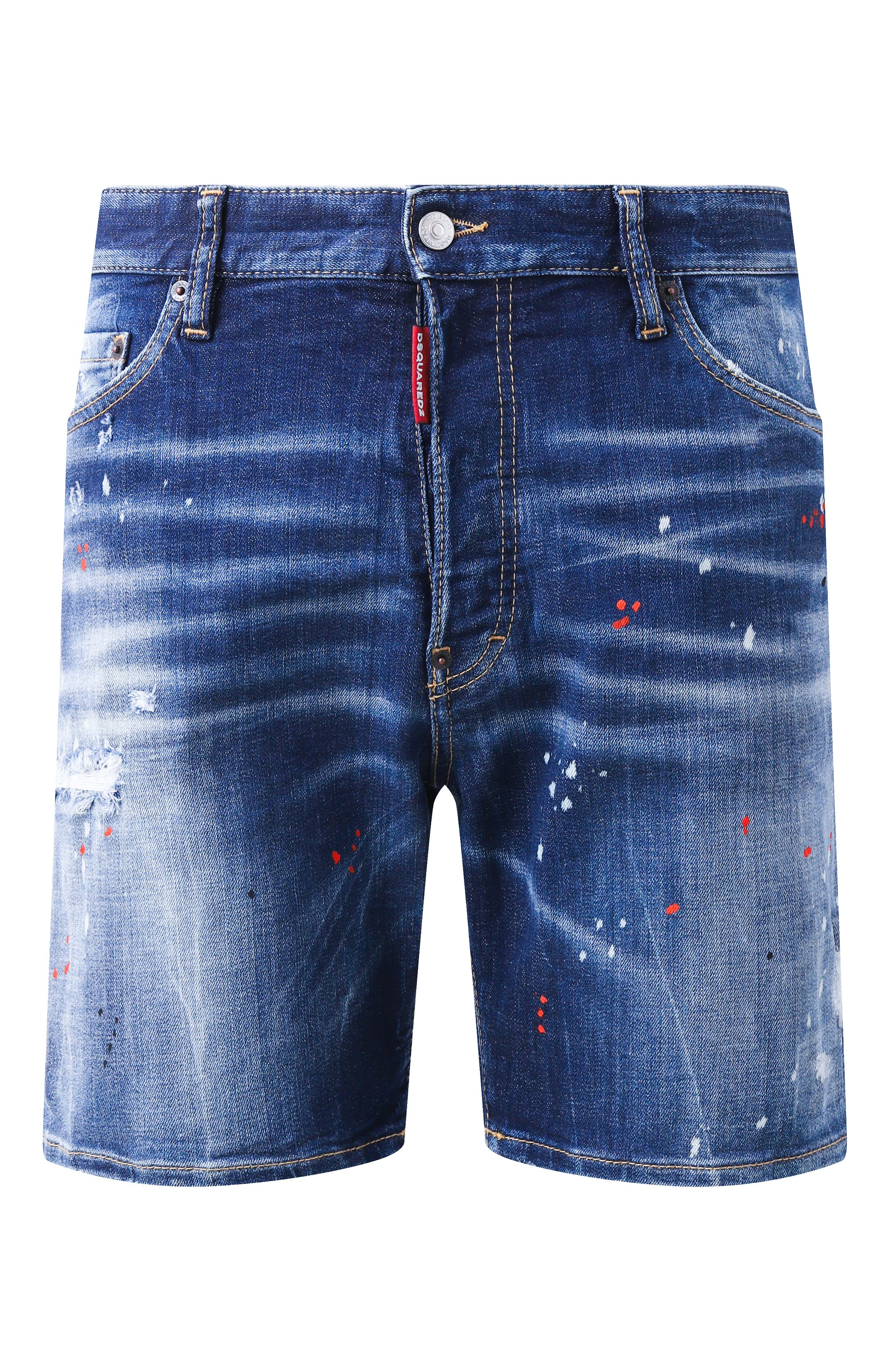 Джинсовые шорты DSQUARED2 синего цвета по цене 61550 руб., арт. S74MU0884/S30664, фото 1 Джинсовые шорты DSQUARED2, арт. S74MU0884/S30664, фото 1