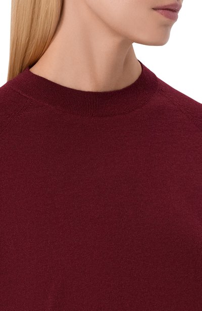 Шерстяной пуловер DRIES VAN NOTEN бордового цвета по цене 59950 руб., арт. 131204/4700, фото 5 Шерстяной пуловер DRIES VAN NOTEN, арт. 131204/4700, фото 5