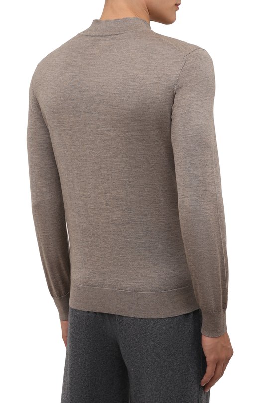 Водолазка из кашемира и шелка Zegna UYJ00/122 Бежевый  UYJ00/122 Фото 4