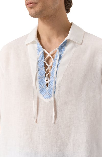 Льняная рубашка MVST белого цвета по цене 63850 руб., арт. 25E/X1P/0/G031/3626, фото 5 Льняная рубашка MVST, арт. 25E/X1P/0/G031/3626, фото 5