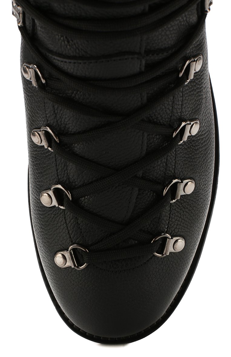 Мужские кожаные ботинки peak MONCLER черного цвета, арт. E2-09A-10175-00-02S0G | Фото 5 (Мужское Кросс-КТ: Хайкеры-обувь, Ботинки-обувь; Материал внутренний: Натуральная кожа; Материал сплава: Проставлено, Проверено; Материал утеплителя: Без утеплителя; Статус проверки: Проверено, Проверена категория; Подошва: Плоская; Драгоценные камни: Проставлено)