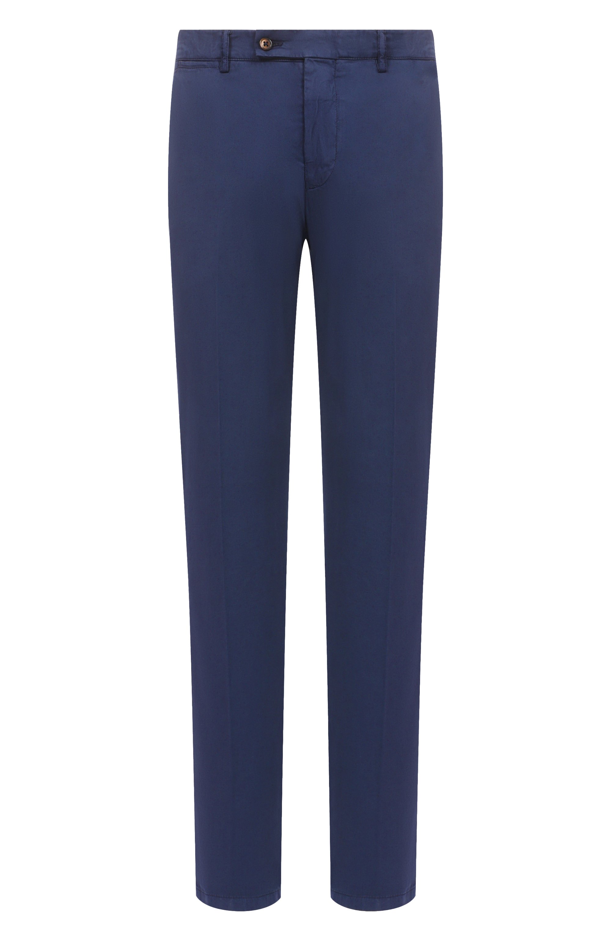 Брюки из хлопка и шелка BERWICH темно-синего цвета по цене 35150 руб., арт. VULCAN0195 GD/DV0955X, фото 1 Брюки из хлопка и шелка BERWICH, арт. VULCAN0195 GD/DV0955X, фото 1