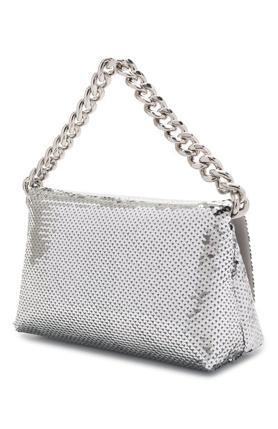 Сумка label mini TOM FORD серебряного цвета по цене 174500 руб., арт. L1487P-ISA026, фото 3 Сумка label mini TOM FORD, арт. L1487P-ISA026, фото 3
