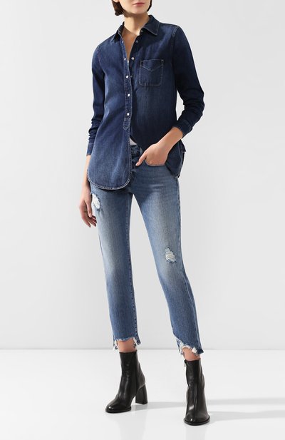 Джинсы с потертостями FRAME DENIM синего цвета по цене 22800 руб., арт. LGJC439, фото 2 Джинсы с потертостями FRAME DENIM, арт. LGJC439, фото 2