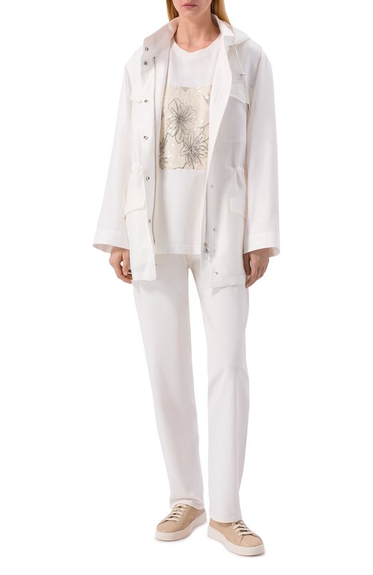 Хлопковая футболка Lorena Antoniazzi P2661TS08A/4577 Белый  P2661TS08A/4577 Фото 2