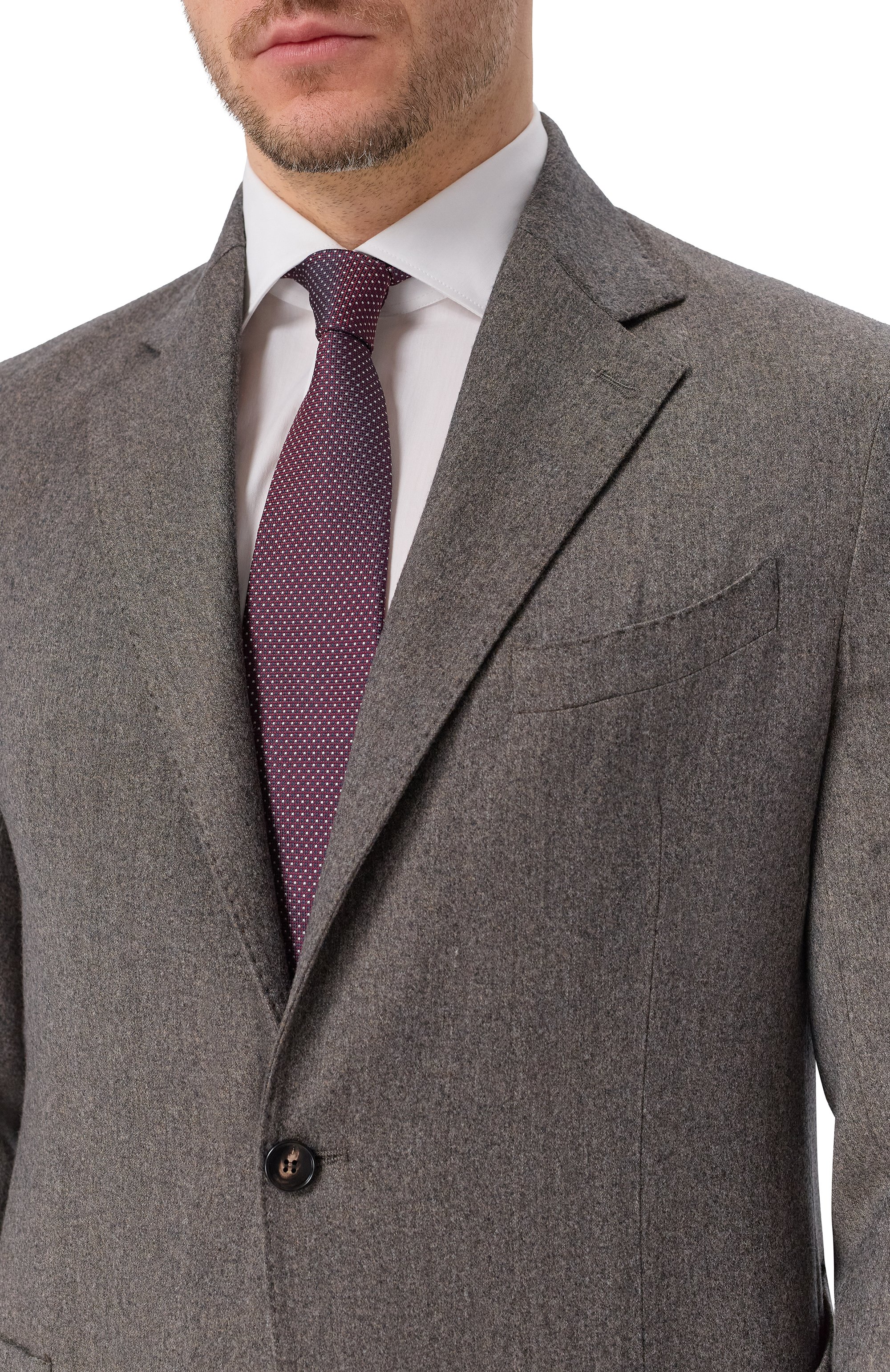 Шелковый галстук CORNELIANI темно-бордового цвета по цене 25750 руб., арт. 27U302/2720303, фото 2 Шелковый галстук CORNELIANI, арт. 27U302/2720303, фото 2