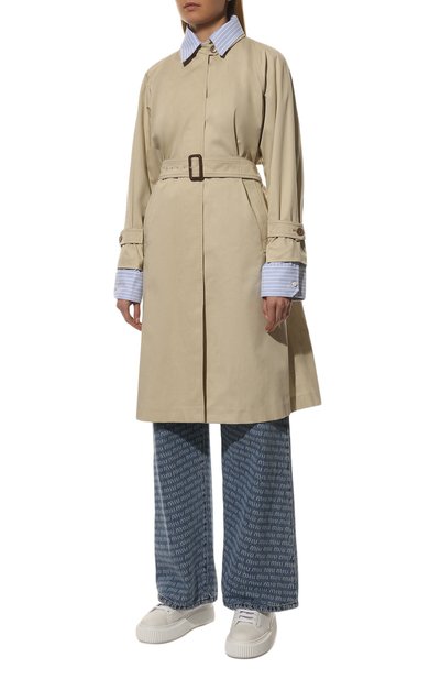 Хлопковый тренч MIU MIU, арт. MS1892-1GQS-F0224, фото 3