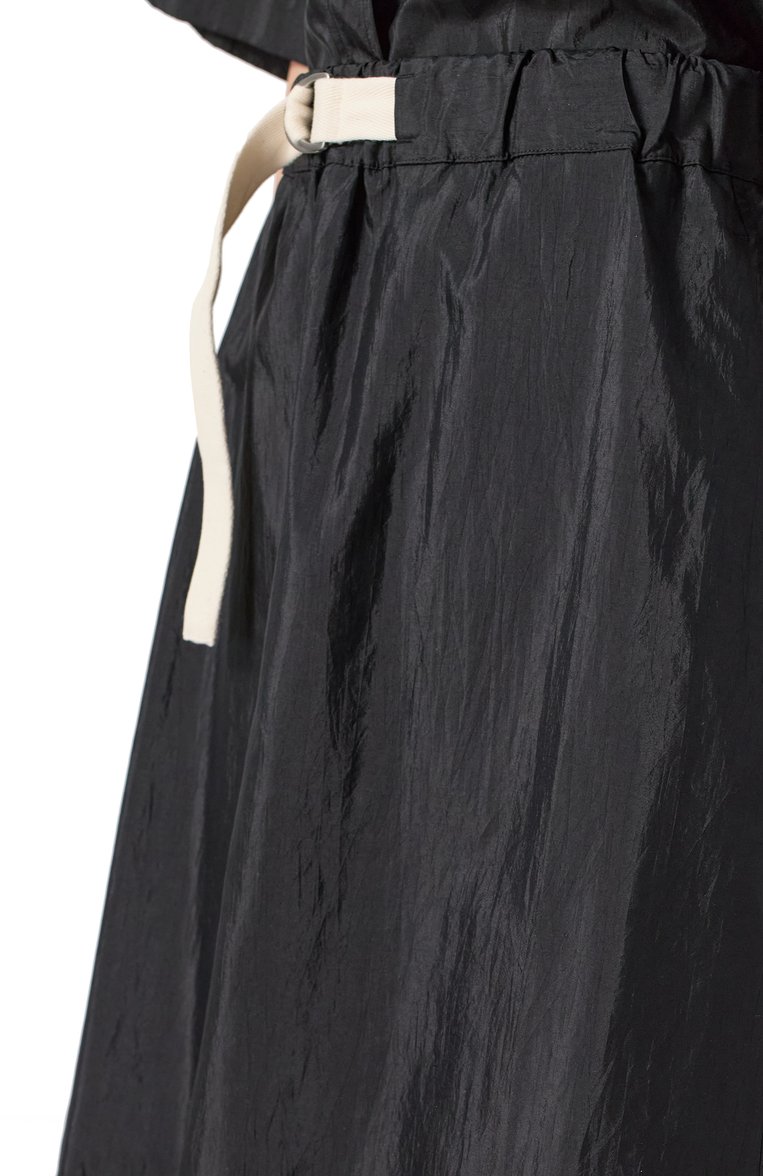 Женская юбка JIL SANDER черного цвета, арт. J40MA0169-J70003 | Фото 5 (Материал внешний: Шелк, Синтетический материал; Стили: Минимализм; Кросс-КТ: костюм; Длина Ж (юбки, платья, шорты): Мини)