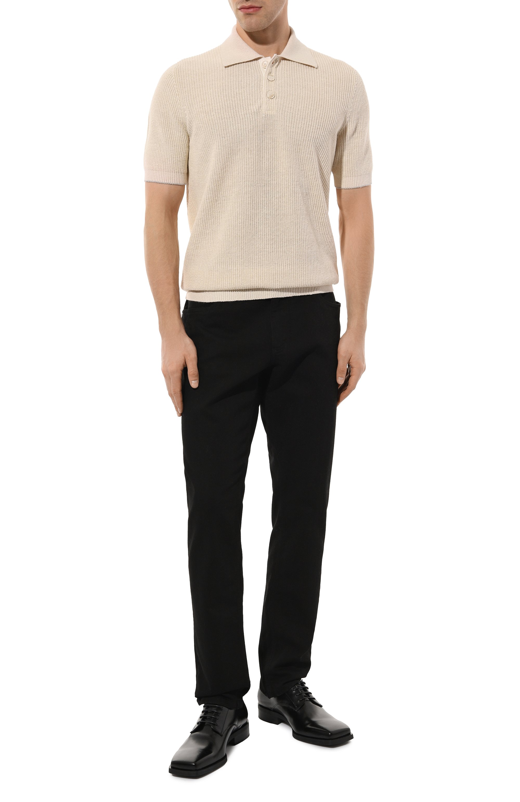 Поло изо льна и хлопка BRUNELLO CUCINELLI, арт. M2L70B2292, фото 2