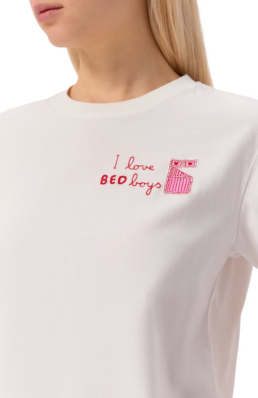 Хлопковая футболка MC2 Saint Barth EMI0002-03772I/EMILIE W Белый  EMI0002-03772I/EMILIE W Фото 5