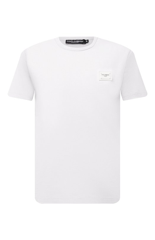 Хлопковая футболка Dolce & Gabbana G8KJ9T/FU7EQ Белый G8KJ9T/FU7EQ