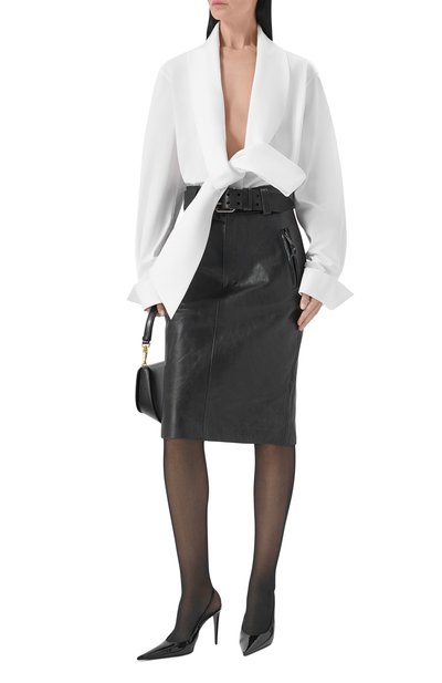 Лакированные туфли guermantes 95 SAINT LAURENT черного цвета по цене 173500 руб., арт. 870505/1TVAN, фото 3 Лакированные туфли guermantes 95 SAINT LAURENT, арт. 870505/1TVAN, фото 3
