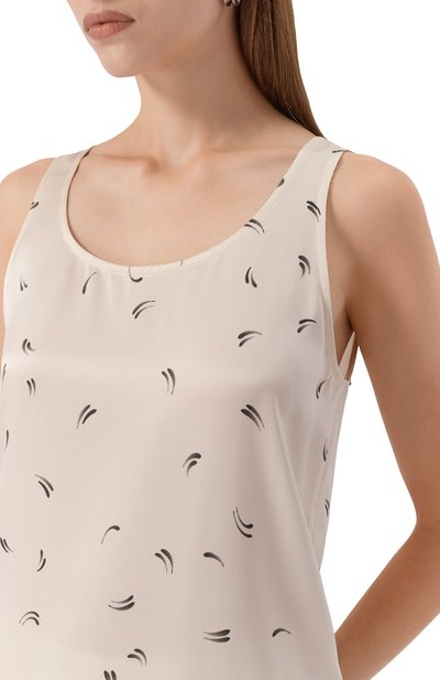 Атласный топ ХОХЛОМА Х АЛЕНА АХМАДУЛЛИНА кремового цвета по цене 29000 руб., арт. WTT2111, фото 5 Атласный топ ХОХЛОМА Х АЛЕНА АХМАДУЛЛИНА, арт. WTT2111, фото 5