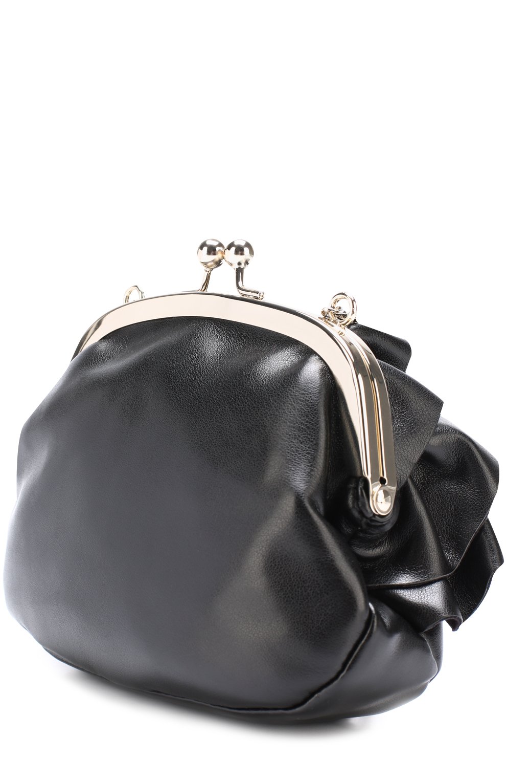 Сумка с оборками на цепочке TWINSET черного цвета по цене 7995 руб., арт. FA77BA, фото 2 Сумка с оборками на цепочке TWINSET, арт. FA77BA, фото 2