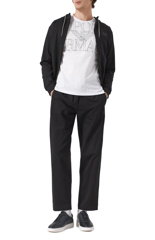 Хлопковая футболка Emporio Armani EM000574/AF12326 Белый  EM000574/AF12326 Фото 2